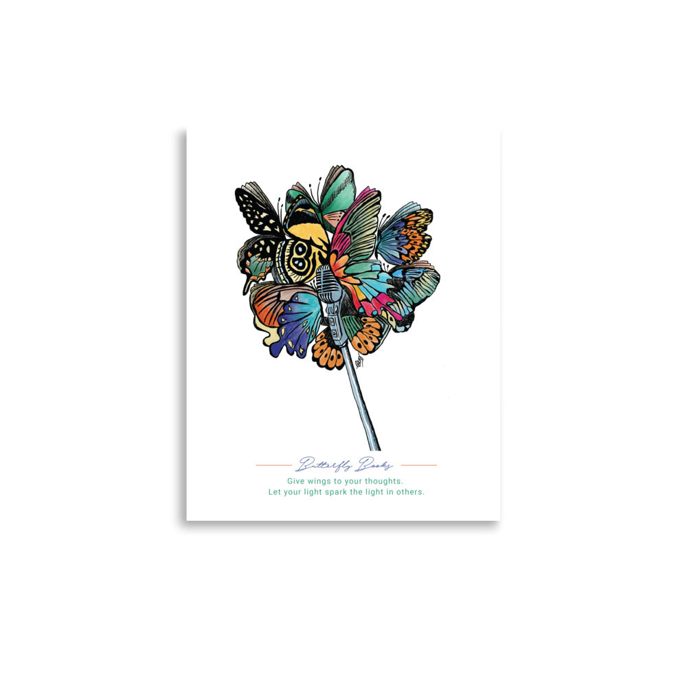 Butterfly Books Art Print