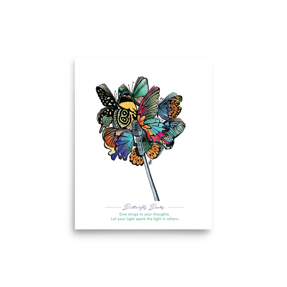 Butterfly Books Art Print