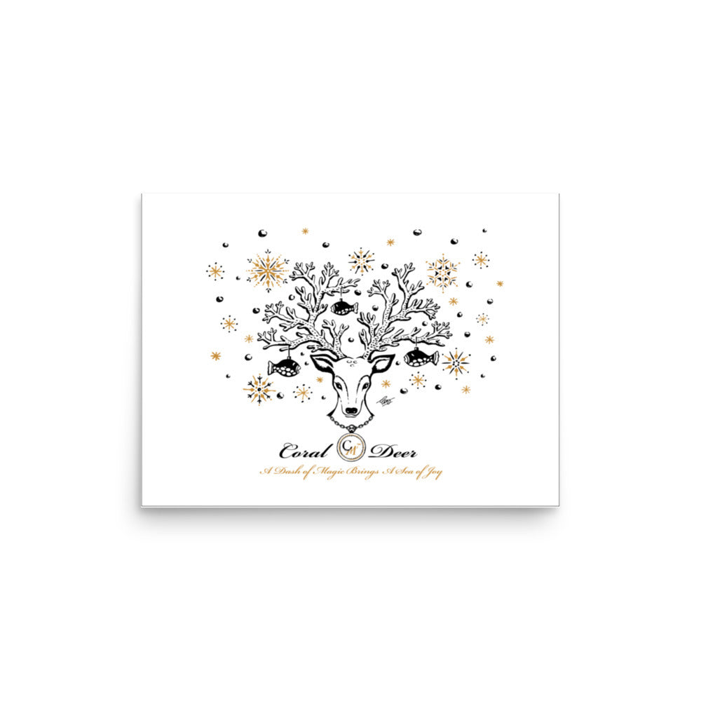 Coral Deer Giclée Art Print