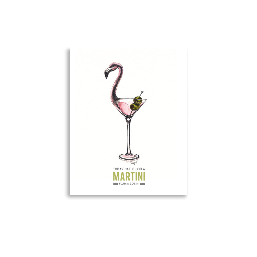 Flamingotini Giclée Art Print