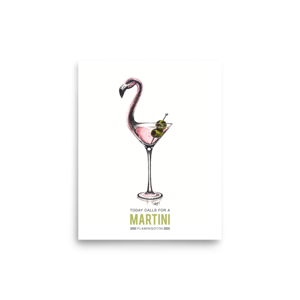 Flamingotini Giclée Art Print