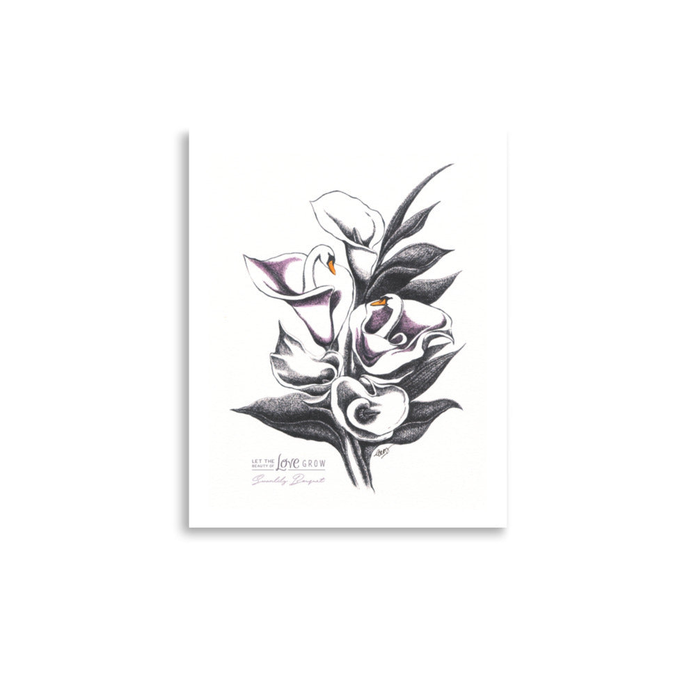 Swanlily Bouquet Giclée Art Print