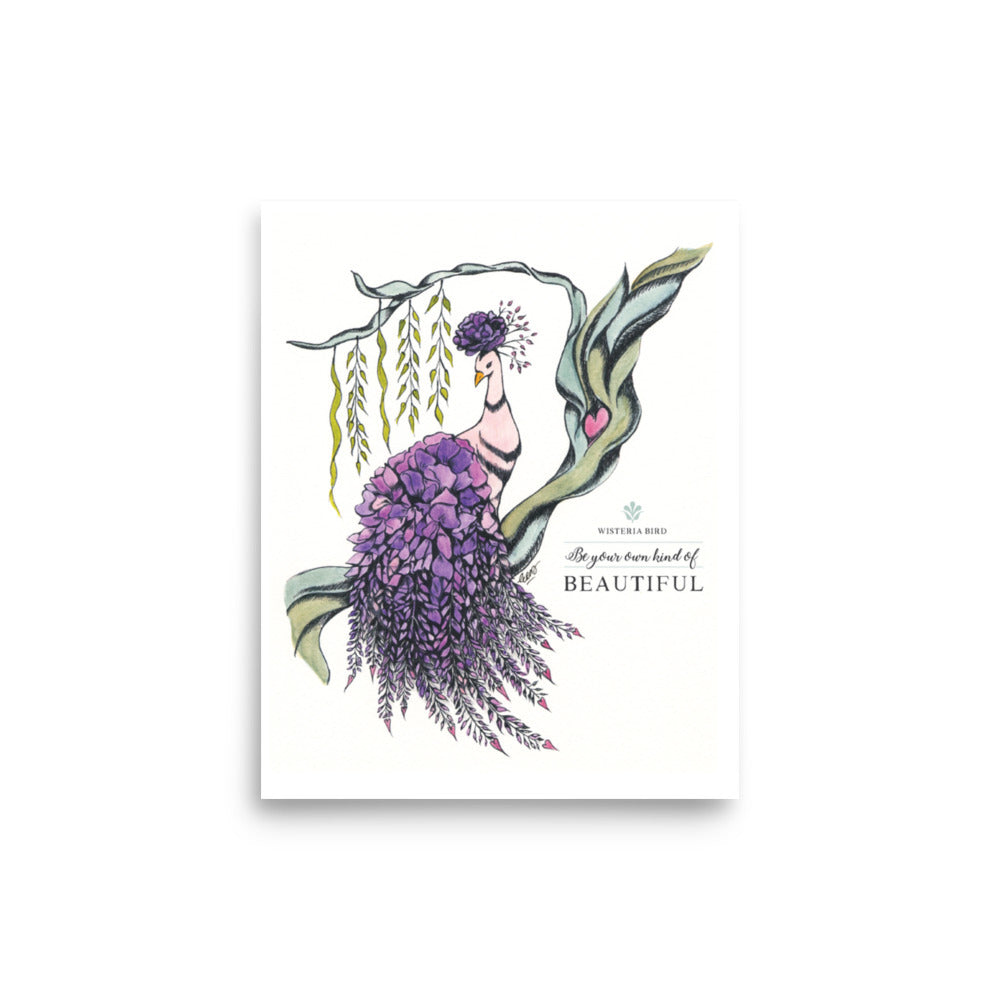 Wisteria Bird Giclée Art Print