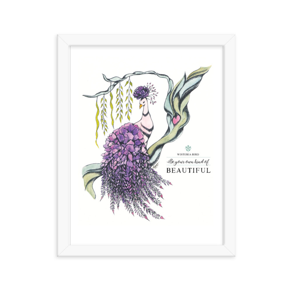 Wisteria Bird Art Print