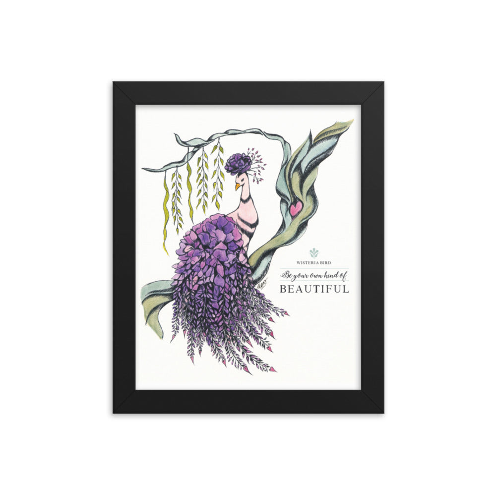 Wisteria Bird Art Print