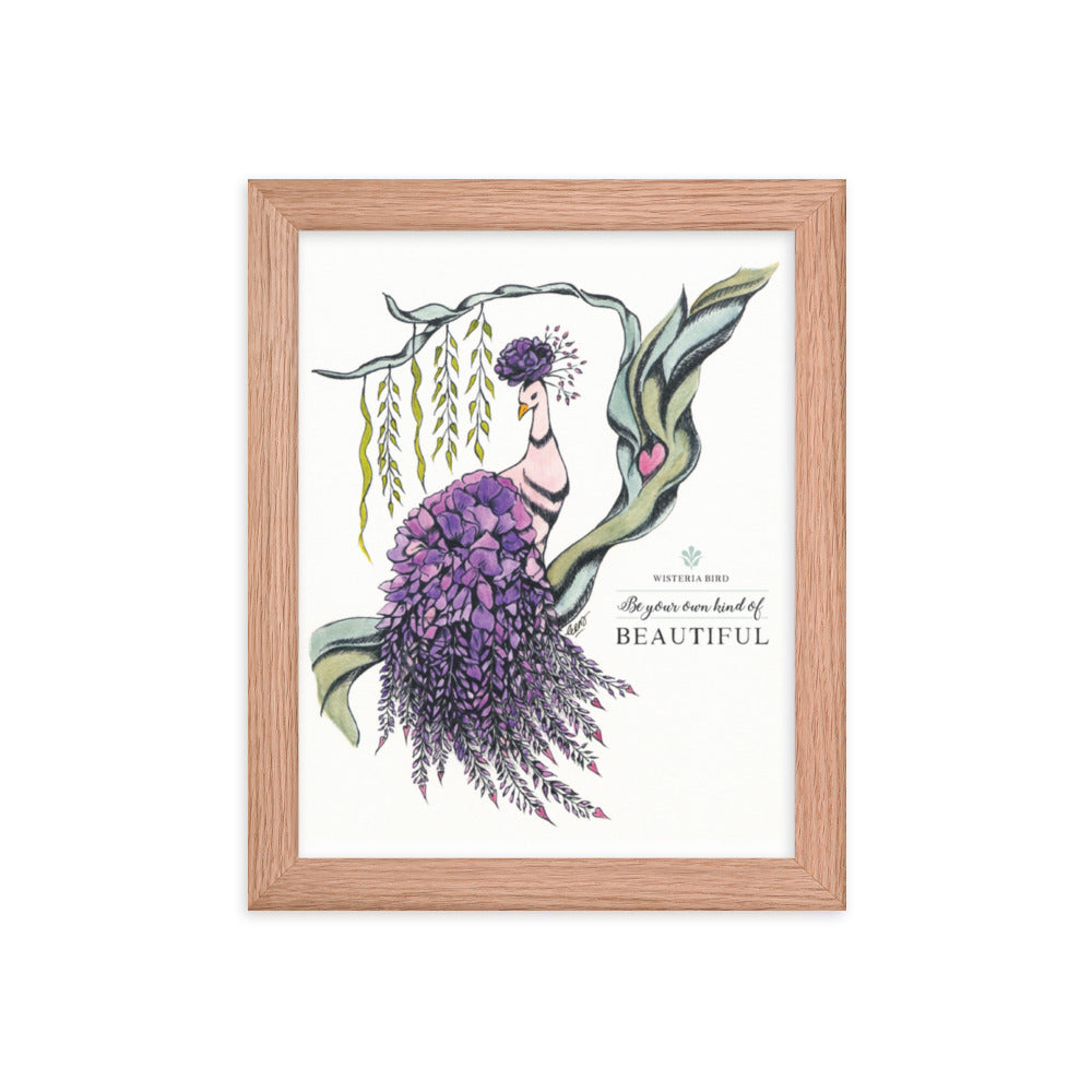 Wisteria Bird Art Print