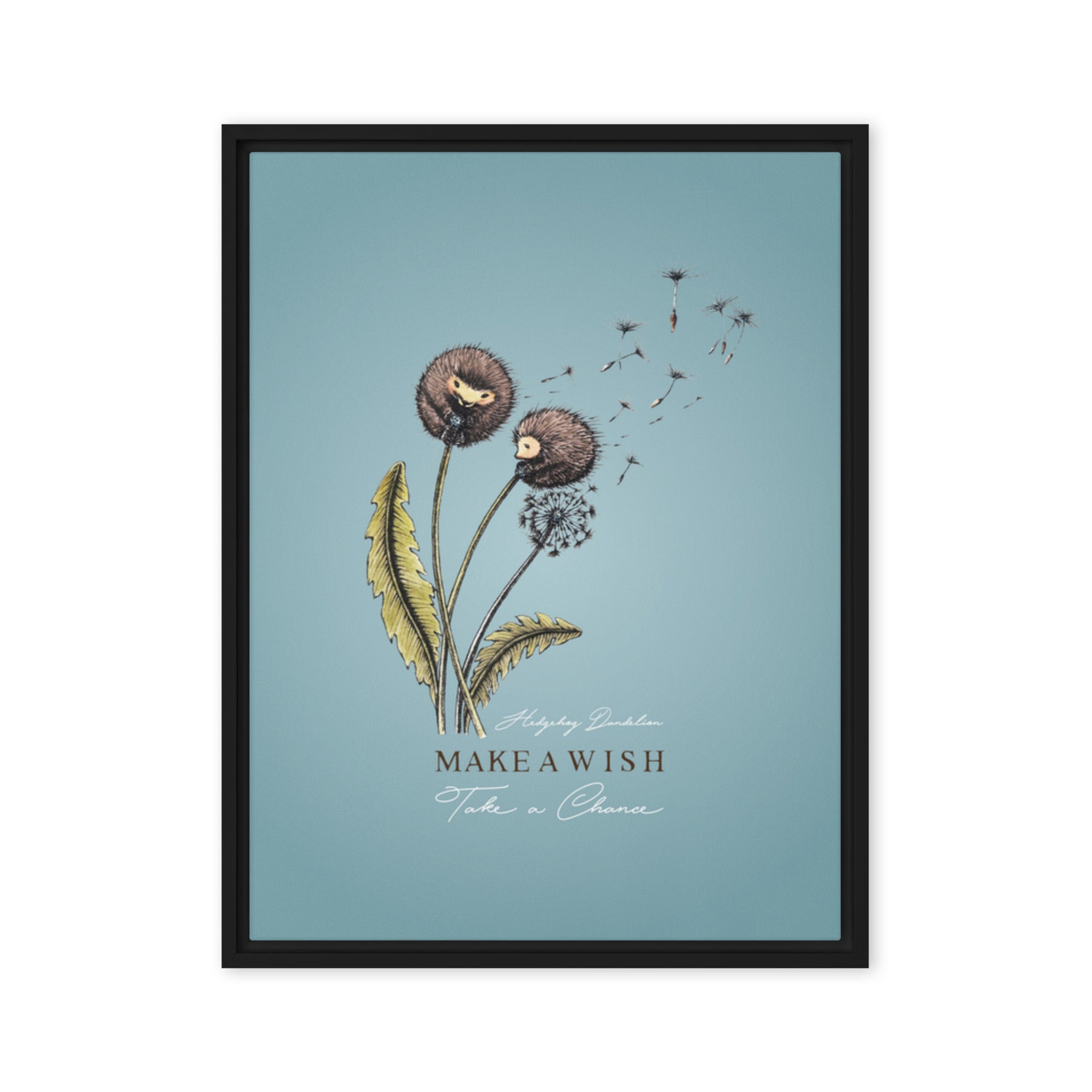 Hedgehog Dandelion Canvas Print