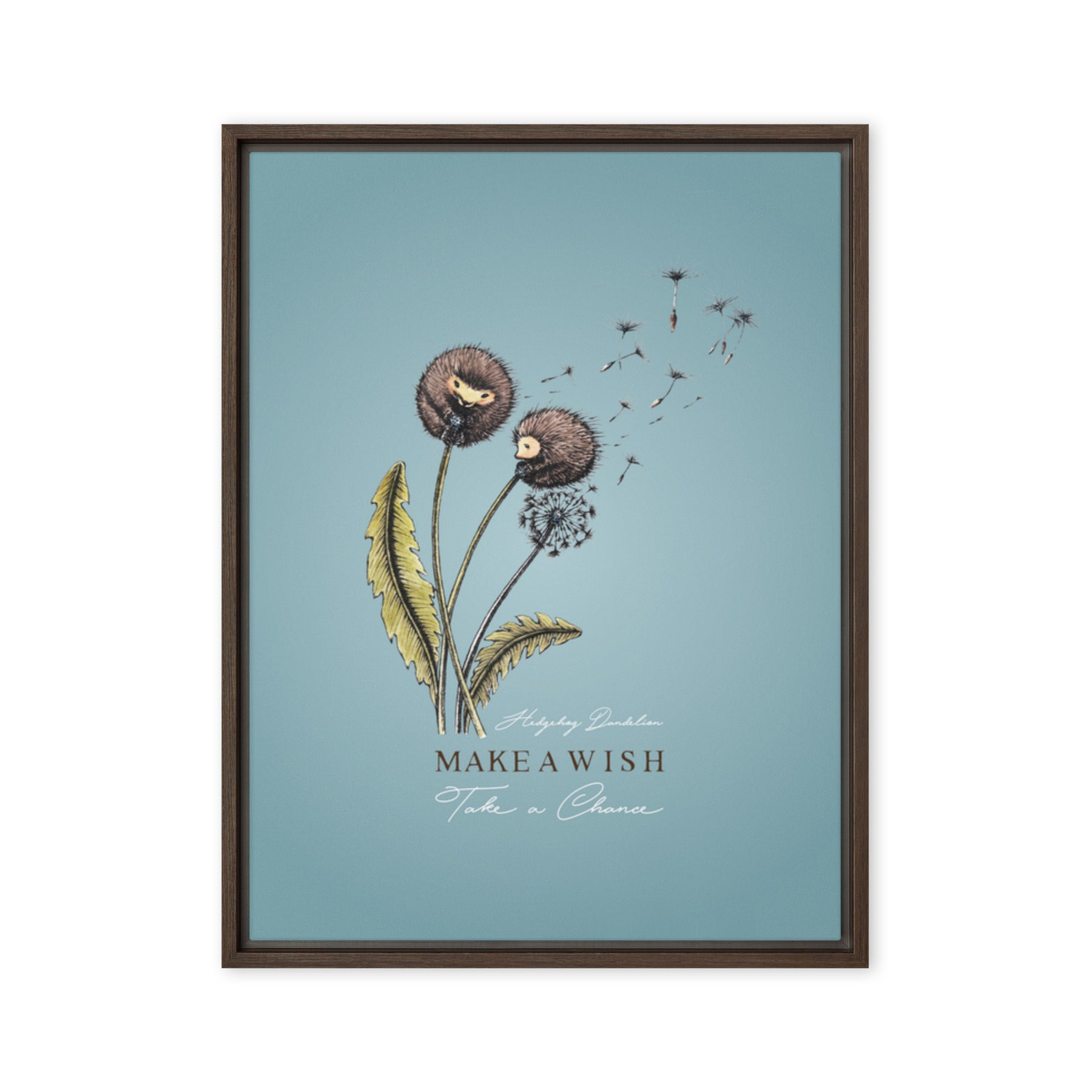 Hedgehog Dandelion Canvas Print