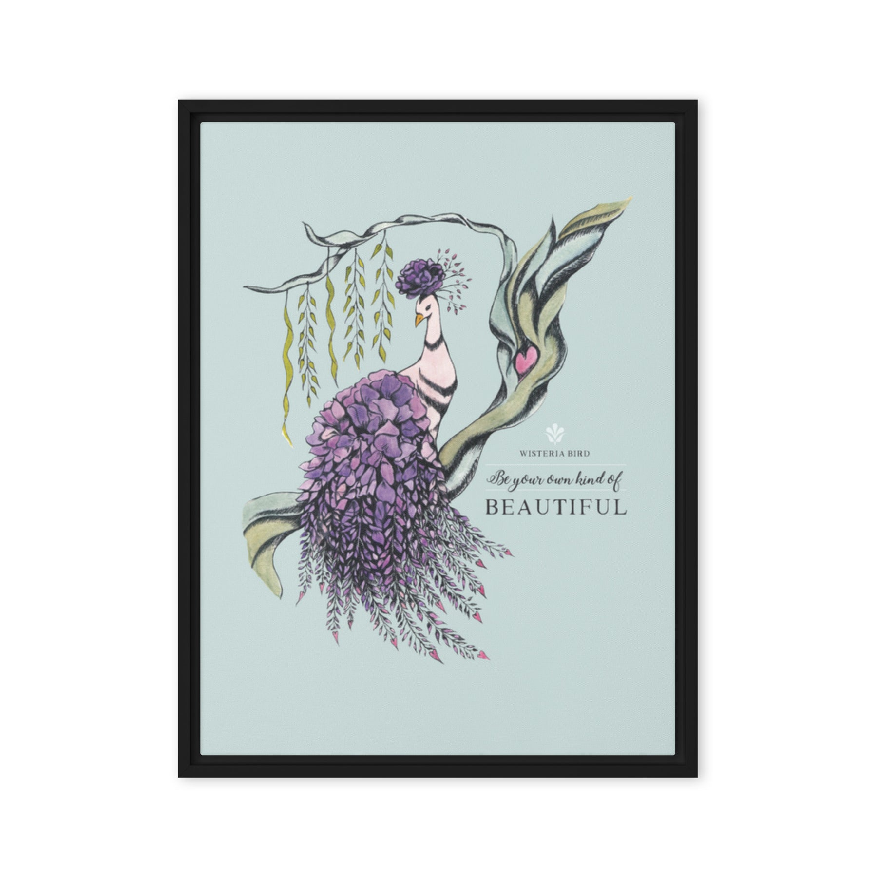 Wisteria Bird Canvas Print
