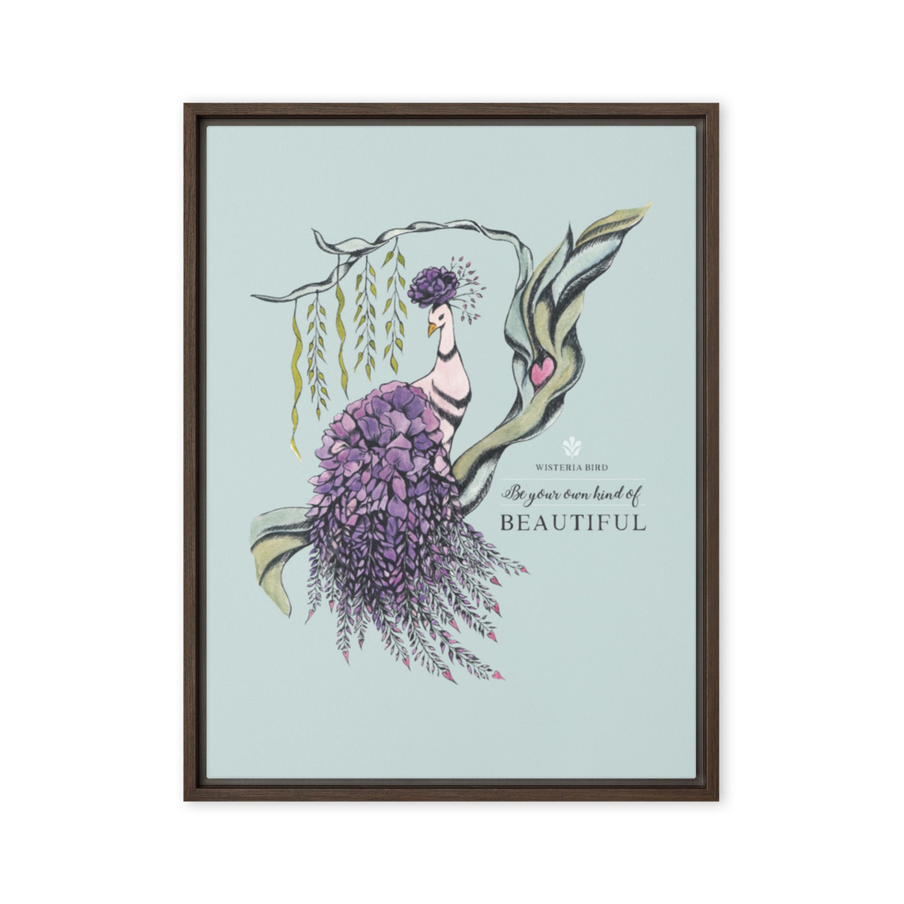 Wisteria Bird Canvas Print