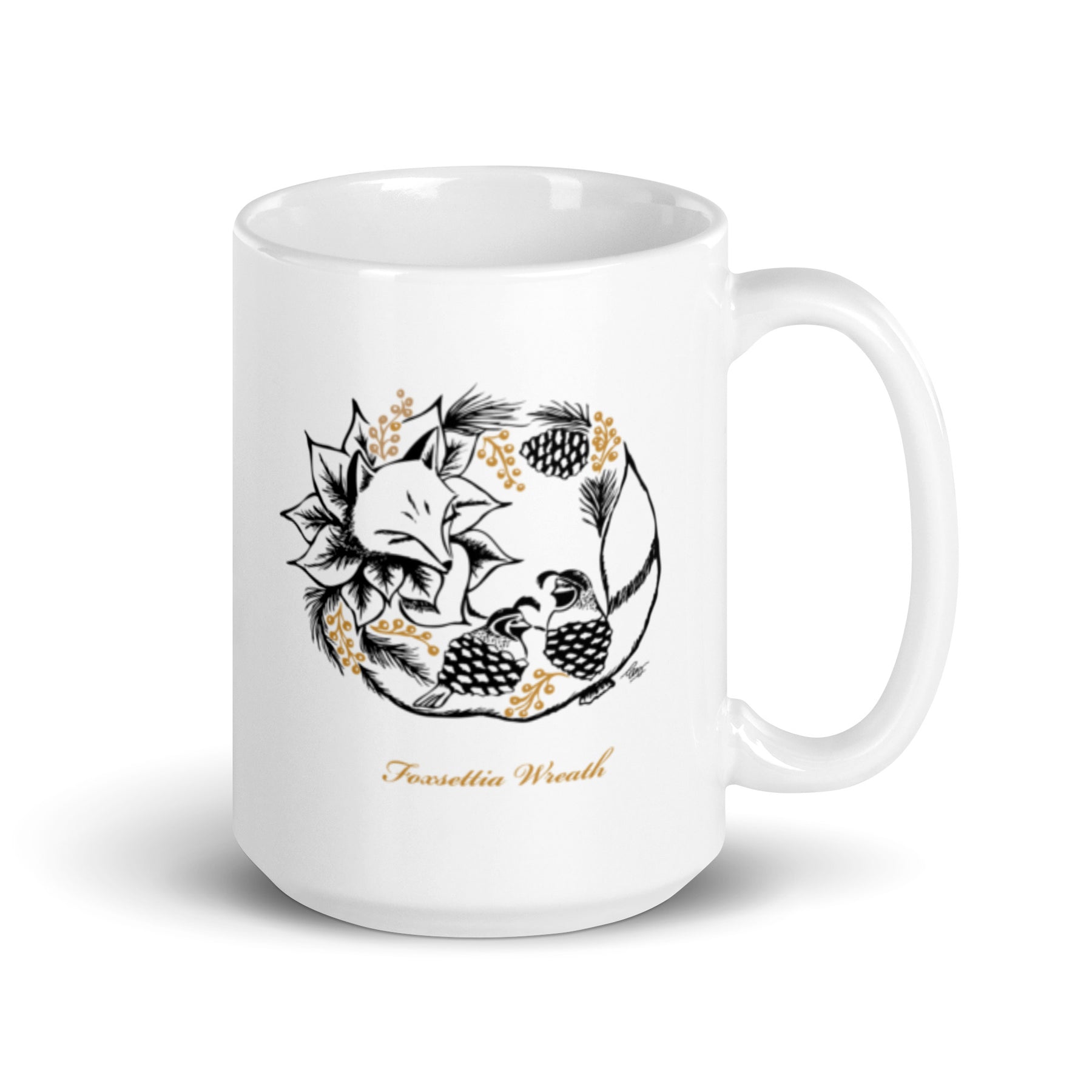 Foxsettia Wreath Inspirational Mug