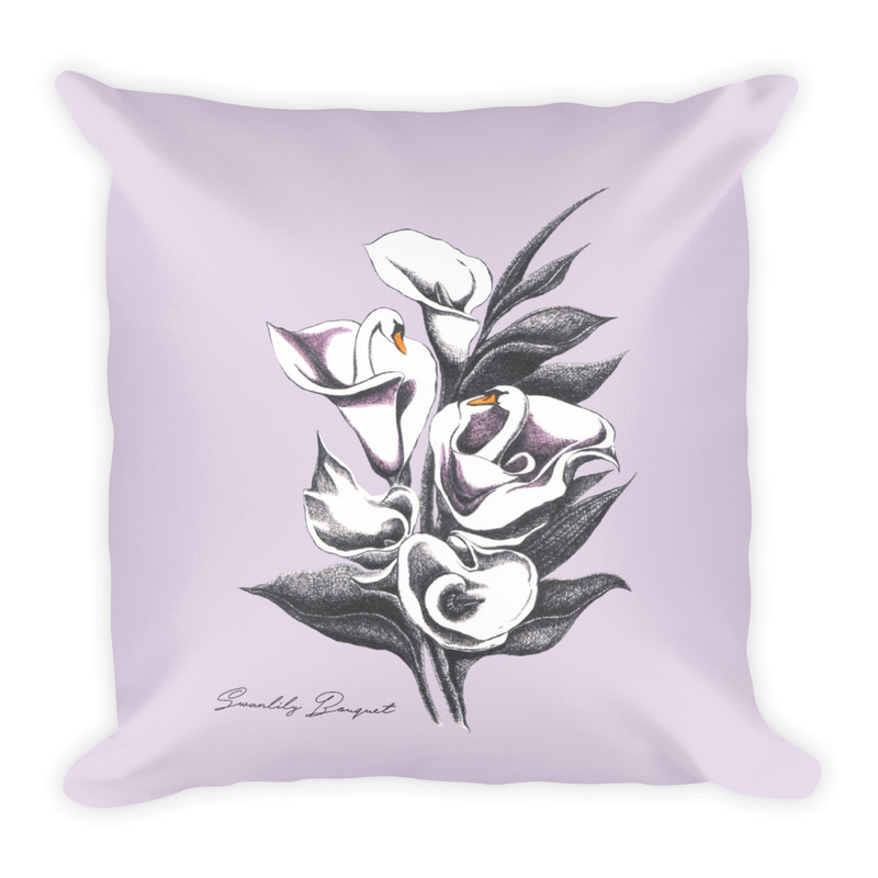 Swanlily Bouquet Cozy Cuddle Pillow (Two-Sided)
