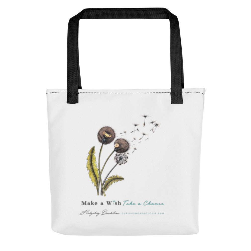 Hedgehog Dandelion Tote Bag