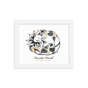 Foxsettia Wreath Art Print