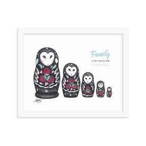 Owl Doll Family Art Print