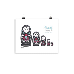 Owl Doll Family Art Print