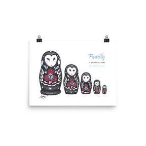 Owl Doll Family Art Print