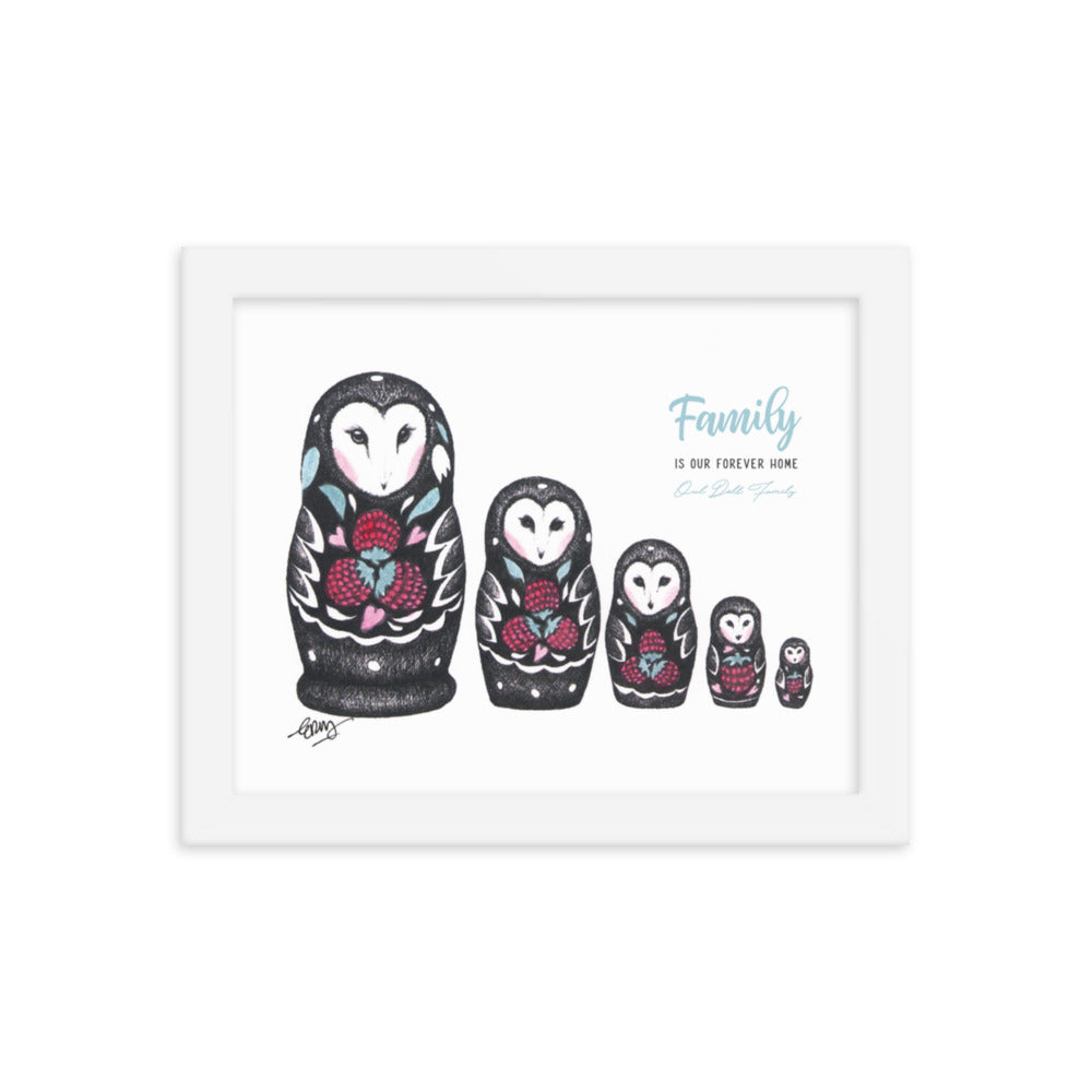 Owl Doll Family Art Print