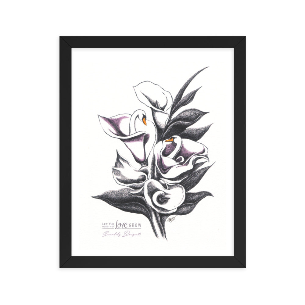 Swanlily Bouquet Art Print
