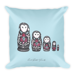 Owl Doll Family Cozy Cuddle Pillow (Two-Sided)
